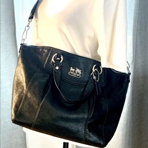 Vintage Large Black  Coach Satchel